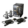 PIAA LEH120E 2ND Gen LED Bulb Kits H4 6000K - Front side of the box kit and bulb