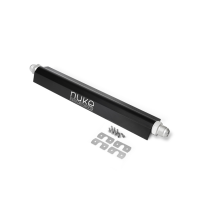 Nuke Performance high-performance fuel rail for Nissan SR20DET engines with AN-ORB fittings and injector safety clips