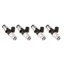 Injector Dynamics ID1050x, 60mm length, 14 mm (grey) adaptor top AND (silver) BOTTOM adaptor. Set of 4.