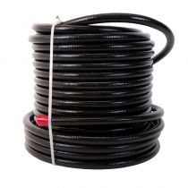 Aeromotive Hose, Fuel, PTFE, Stainless Steel Braided, Black Jacketed, AN-08 x 12'