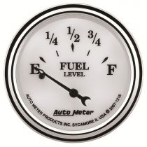 Autometer Gauge, Fuel Level, 2 1/16", 240 To 33Ω, Elec, Old Tyme White Ii