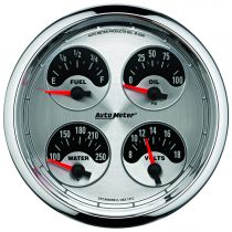 Autometer Gauge, Quad, 5", 0 To 90Ω, Elec, American Muscle