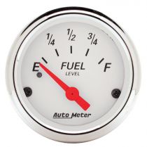 Autometer Gauge, Fuel Level, 2 1/16", 240 To 33Ω, Elec, Arctic White