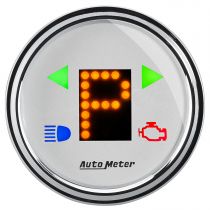 Autometer Gauge, Gear Pos, 2 1/16", Incl Indicators, White Dial, Dome Lens, Chrome Bezel