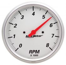 Autometer Gauge, Tachometer, 5", 8K Rpm, In-Dash, Arctic White