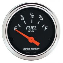 Autometer Gauge, Fuel Level, 2 1/16", 0 To 90Ω, Elec, Designer Black