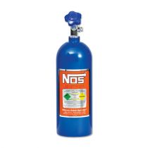 NOS 5 lb Electric Blue Nitrous Bottle - Front side of the nitrous bottle