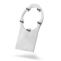 Front side of Steel mounting bracket for Remote filler cap