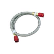 NOS Stainless Steel Braided Hose -3AN 12" Red