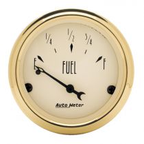 Autometer Gauge, Fuel Level, 2 1/16", 0 To 90Ω, Elec, Golden Oldies