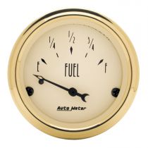 Autometer Gauge, Fuel Level, 2 1/16", 0 To 30Ω, Elec, Golden Oldies