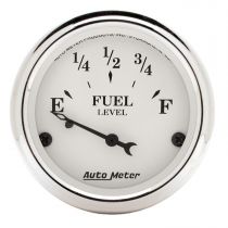 Autometer Gauge, Fuel Level, 2 1/16", 73 To 10Ω, Elec, Old Tyme White