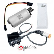Front side of Protec Brushless Cobra Compact 11908 in-tank fuel pump
