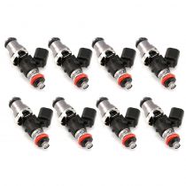 Injector Dynamics ID1700x, 14mm (grey) adapter top, set of 8. Orange lower o-ring. 
