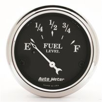Autometer Gauge, Fuel Level, 2 1/16", 0 To 90Ω, Elec, Old Tyme Black