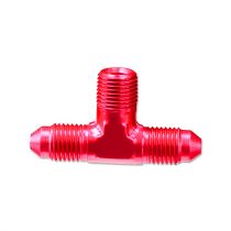 NOS 3AN X 1/8NPT Red Flare to Pipe T Fitting