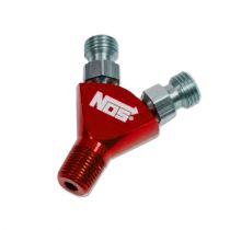 NOS Red Flare Jet To 1/8" NPT Specialty Y Fitting