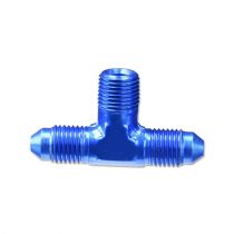 NOS 4AN Blue Flare to Flare T Fitting