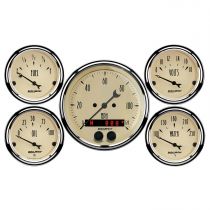 Autometer Gauge Kit, 5 Pc., 3 3/8" & 2 1/16", Gps Speedometer, Antique Beige