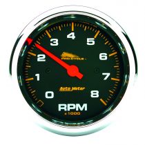 Autometer Gauge, Tach, 3 3/4", 8K Rpm, 2&4 Cylinder, Black, Pro-Cycle