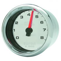 Autometer Gauge, Tach, 2-5/8", 8K Rpm, 2&4 Cylinder, Chrome, Pro-Cycle