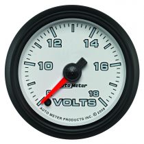 Autometer Gauge, Voltmeter, 2 1/16", 18V, Digital Stepper Motor, White, Pro-Cycle