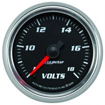 Autometer Gauge, Voltmeter, 2 1/16", 18V, Digital Stepper Motor, Black, Pro-Cycle
