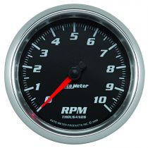 Autometer Gauge, Tachometer, 3 3/8", 10K Rpm, Black, Pro-Cycle