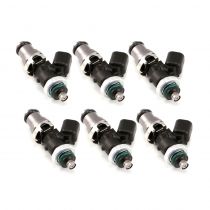 Injector Dynamic ID2000, 14mm (grey) adapter top. GTR lower spacer. Set of 6. 