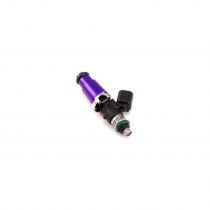 Injector Dynamics ID2000, DENSO Connector, 60mm length, 14 mm (purple) adapter top, 14mm lower o-ring, machine lower o-ring retainer to 11mm