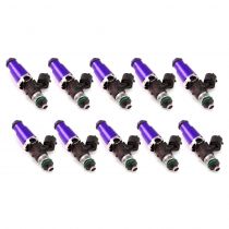 Injector Dynamics ID2000, for Dodge SRT-10 / 8.3L engines. 14mm (purple) adaptors. Vehicle must be converted to top-feed injector fitment. Set of 10. 2000.60.14.14.10