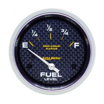Autometer Gauge, Fuel Level, 2 5/8", 240 To 33Ω, Elec, Marine Carbon Fiber