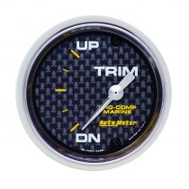Autometer Gauge, Trim Level, 2 1/16", Up/Down, Electric, Marine Carbon Fiber