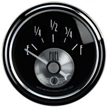 Autometer Gauge, Fuel Level, 2 1/16", 240 To 33Ω, Elec, Prestige Blk. Diamond