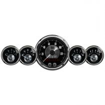 Autometer Gauge Kit, 5 Pc., 3 3/8" & 2 1/16", Gps Speedo W/Lcd Odo, Prestige Blk Diamond
