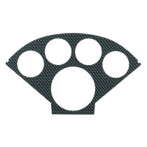 Autometer Faceplate For #2207, Optional, Silver Carbon Look