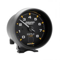 Autometer Gauge, Tach, 3 3/4", 8K Rpm, Pedestal W/ Shift Light, Blk Dial Blk Case, Ag