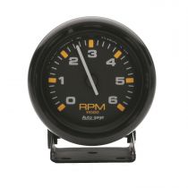Autometer Gauge, Tachometer, 2 3/4", 6K Rpm, Pedestal, Blk Dial Blk Case, Autogage