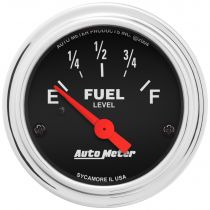 Autometer Gauge, Fuel Level, 2 1/16", 240 To 33Ω, Elec, Traditional Chrome