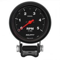 Autometer Gauge, Tachometer, 2 5/8", 5K Rpm Diesel, Pedestal, Z-Series