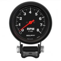 Autometer Gauge, Tachometer, 2 5/8", 8K Rpm, Pedestal, Z-Series