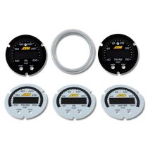 AEM X-Series 300F/150C Water/Trans/Oil Temperature Gauge Accesory Kit - Front side
