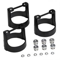 Autometer Gauge Bracket  Kit, 2 5/8", Black Composite, Qty 3