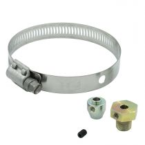 Autometer Fitting Kit, Thermocouple, 1/8Npt Male W/ Set Screw & Band Clamp, Steel