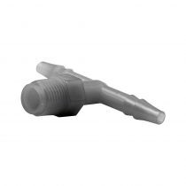 Autometer Fitting, Tee, 3/16" Hose Barb To 1/8" Npt Male, Plastic
