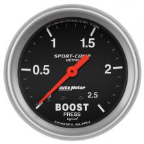 Autometer Gauge, Boost, 2 5/8", 2.5Kg/Cm2, Mechanical, Sport-Comp
