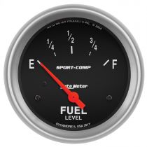 Autometer Gauge, Fuel Level, 2 5/8", 0 To 30Ω, Elec, Sport-Comp