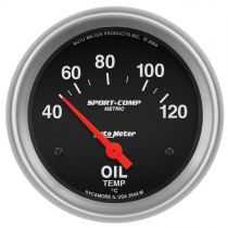 Autometer Gauge, Oil Temp, 2 5/8", 40-120 degree , Electric, Sport-Comp