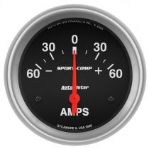 Autometer Gauge, Ammeter, 2 5/8", 60A, Electric, Sport-Comp