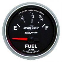 Autometer Gauge, Fuel Level, 2 1/16", 0 To 90Ω, Elec, Sport-Comp Ii